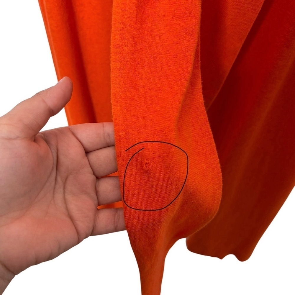 Free People Beach Orange Hemp Strapless Bandeau Tie Midi Swim Cover Up Dress L - Picture 11 of 11